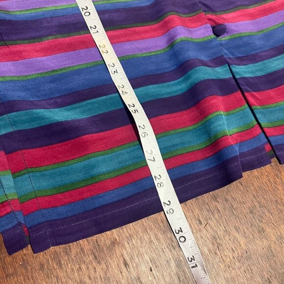 Vtg Talbots Silk Button Blouse Size 10 Petite Multicolor Retro 80s Artsy Unique - Picture 9 of 9